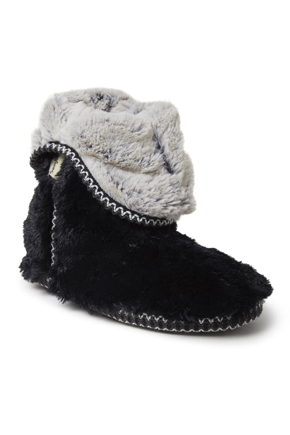 Women's Beth Faux Fur Fold Down Fuzzy Bootie House Slipper Boot