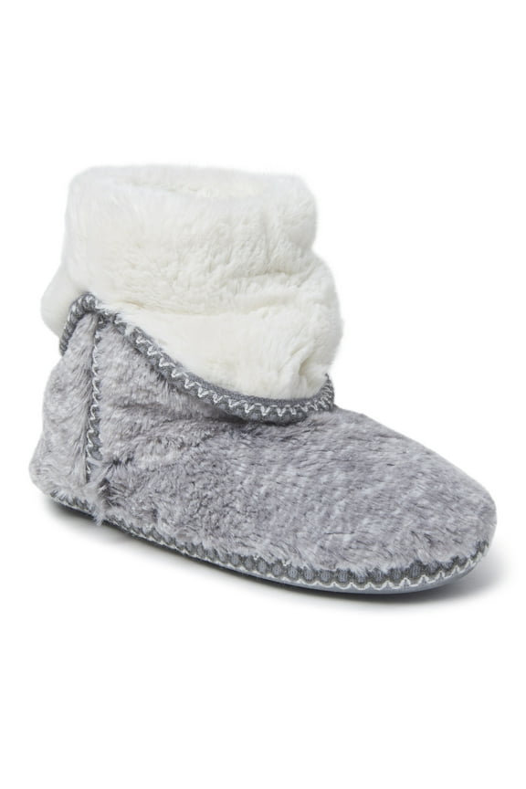 Women's Beth Faux Fur Fold Down Fuzzy Bootie House Slipper Boot