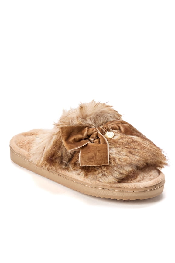 Women's Bianca Pile Slide Slipper with Bow