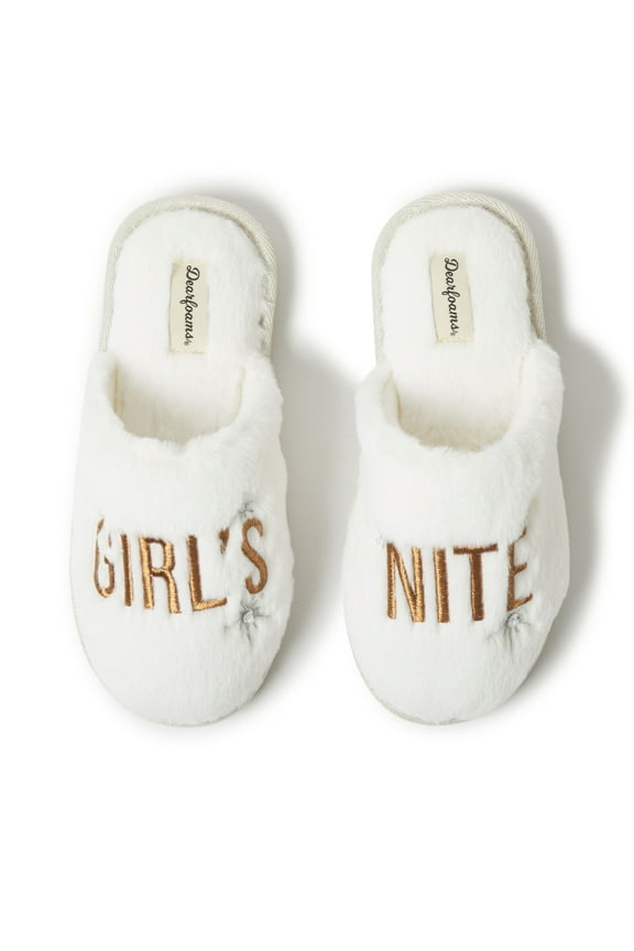 Women's Bridal Celebration Fuzzy Scuff House Slipper