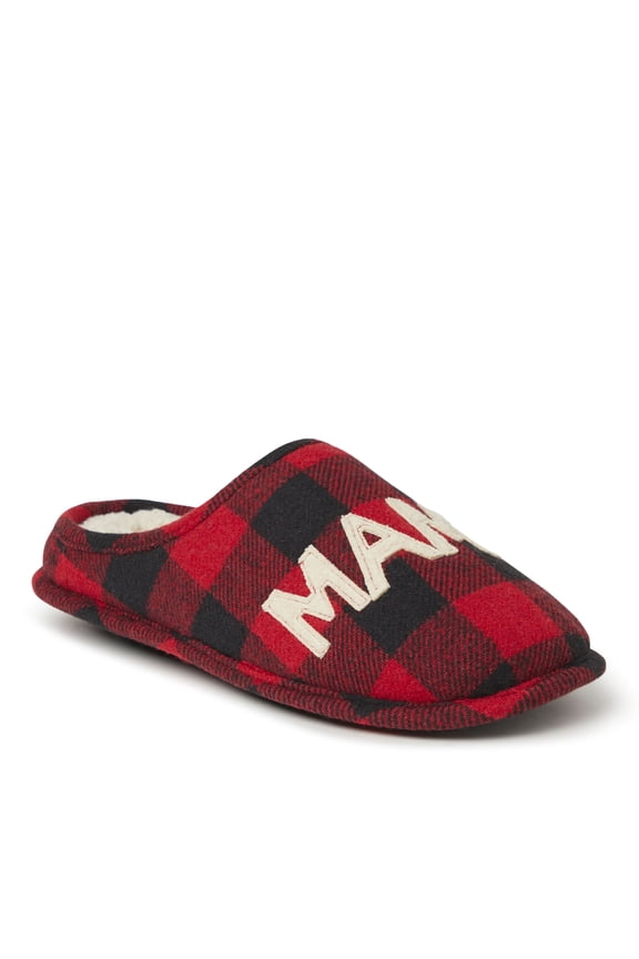 Women's Buffalo Check Mama Bear Mom Clog House Slipper