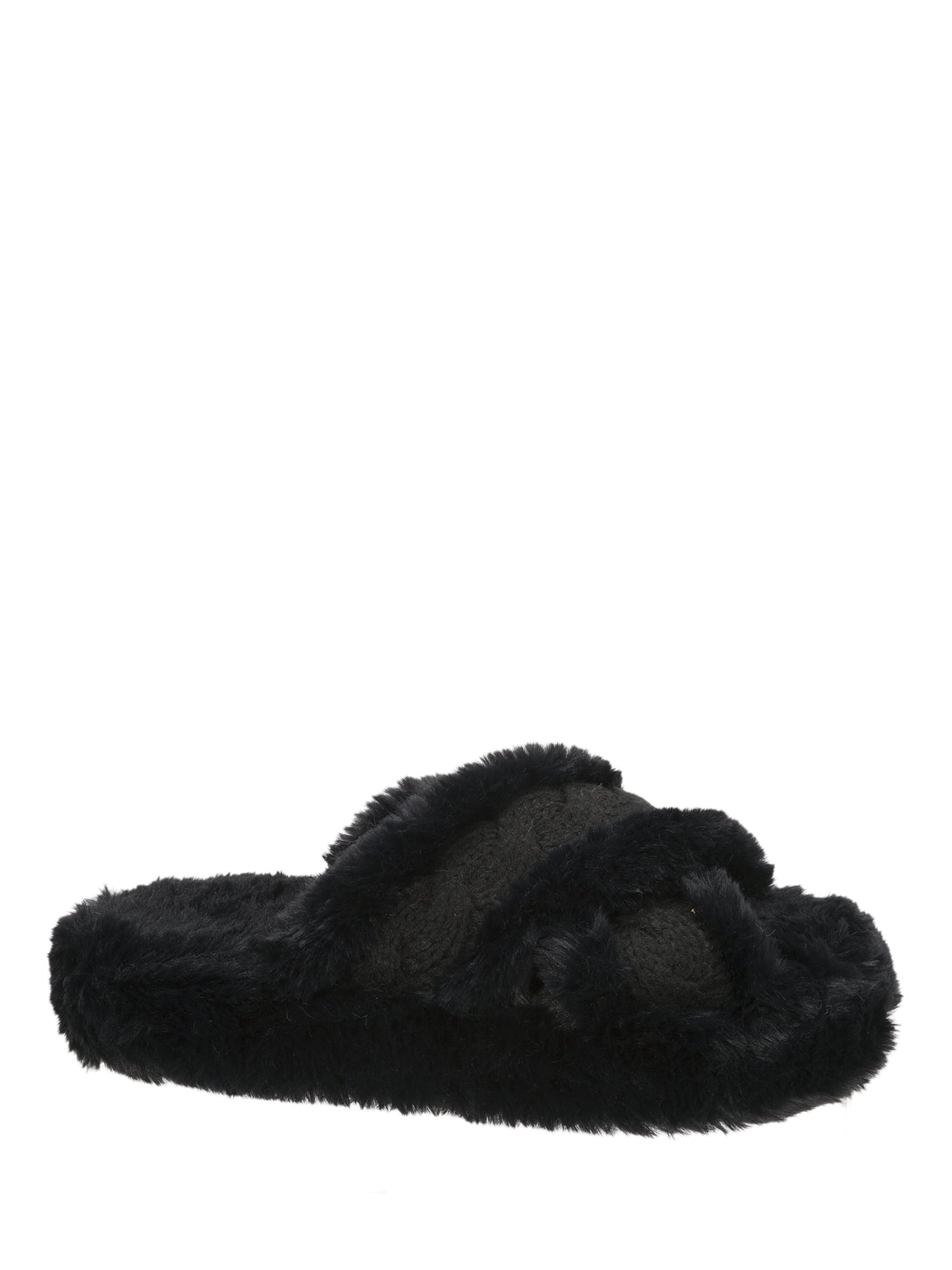 Dearfoams Women's Cable and Pile Crossband Slippers - Walmart.com