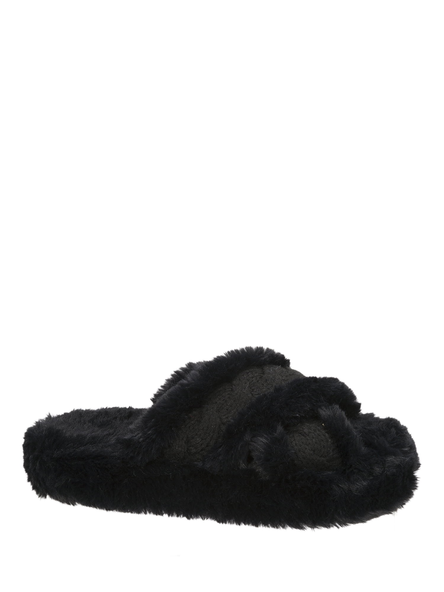 Dearfoams Women's Cable and Pile Crossband Slippers