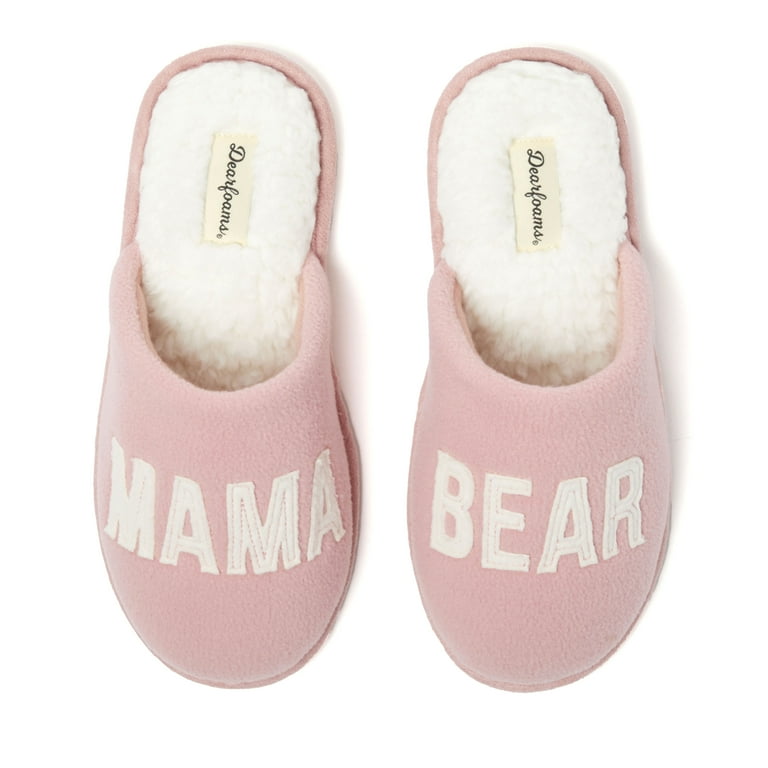Dearfoams Women's Carley Mama Bear Mom Scuff Slipper