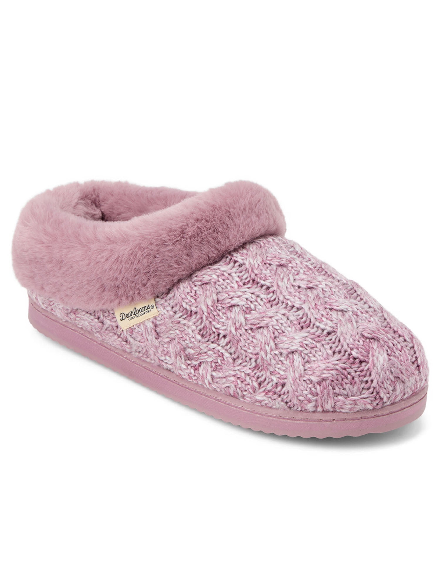 Dearfoams Women’s Cozy Comfort Knit Clog Slippers