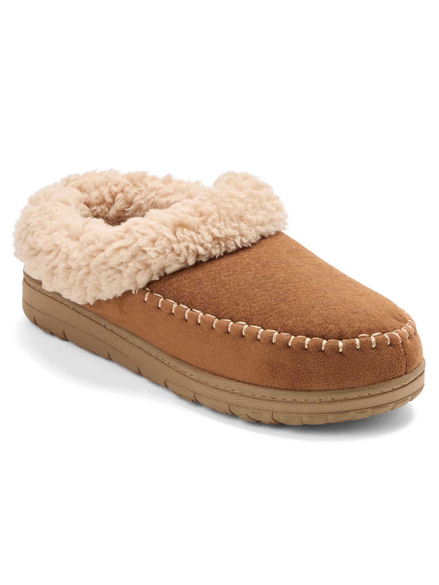 Dearfoams Women’s Cozy Comfort Moc Toe Clog Slippers