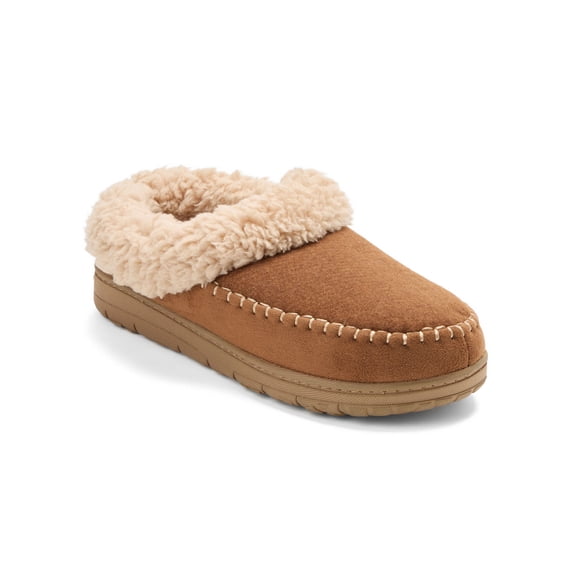 Dearfoams Women’s Cozy Comfort Moc Toe Clog Slippers
