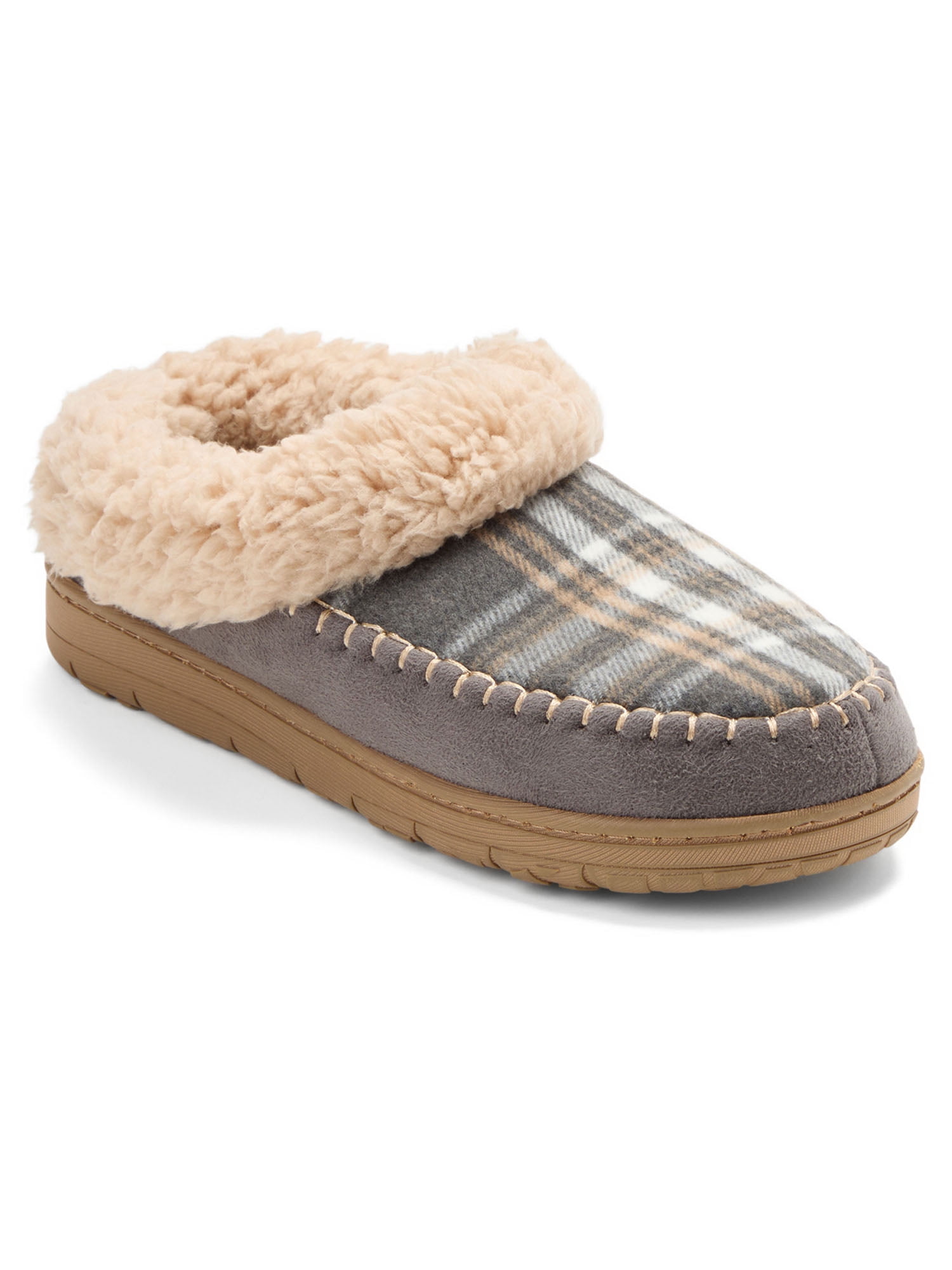 Dearfoams Women’s Cozy Comfort Moc Toe Clog Slippers