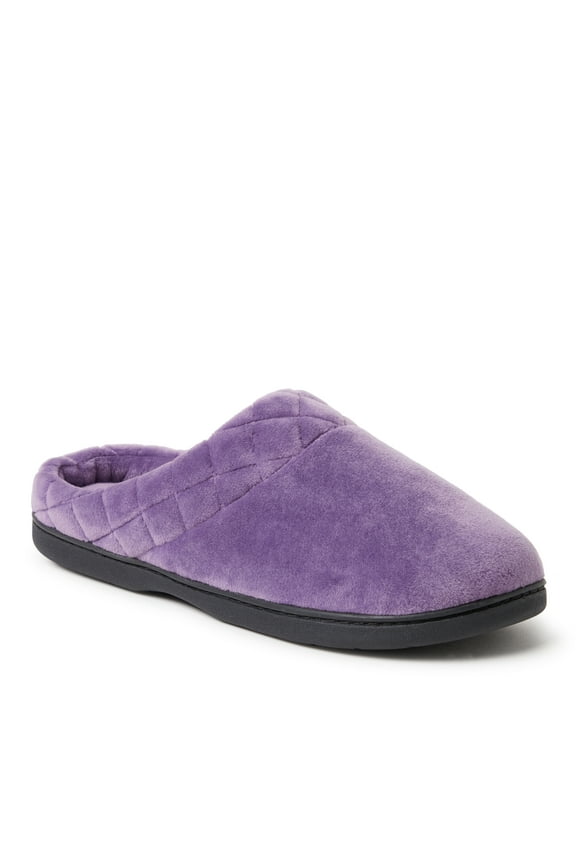 Women's Darcy Quilted Cuff Velour Clog House Slipper