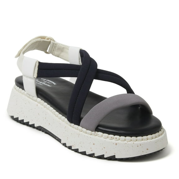 Dearfoams Women's Daylen Adjustable Strap Platform Sandal