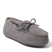 Dearfoams Womens Harriet Genuine Suede Moccasin Slipper