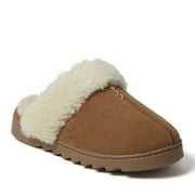 Dearfoams Womens Helena Genuine Suede Scuff House Shoe Slipper