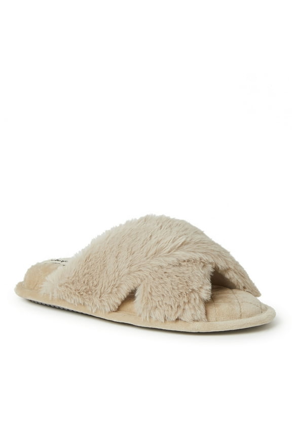 Women's Jessica Furry Crossband Slide Slipper