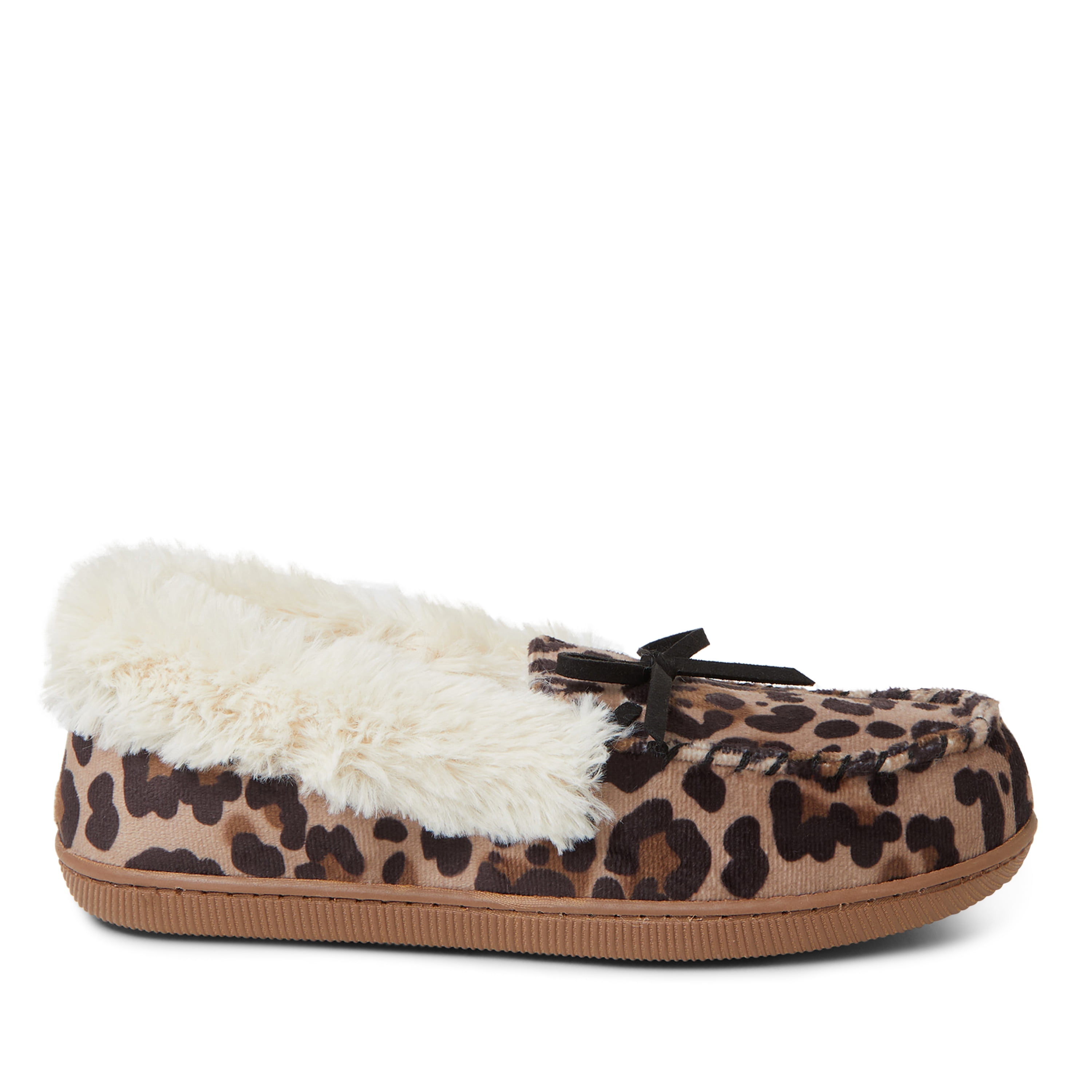 Leopard calf hair moccasin slippers new arrivals