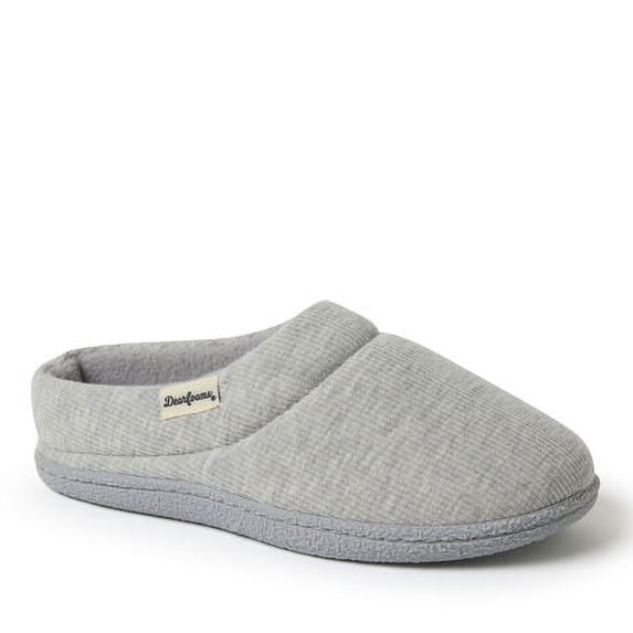 Dearfoams Women's Lacey Rib Knit House Shoe Clog Slipper