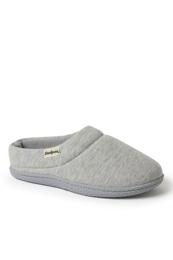 Women's Lacey Rib Knit House Shoe Clog Slipper