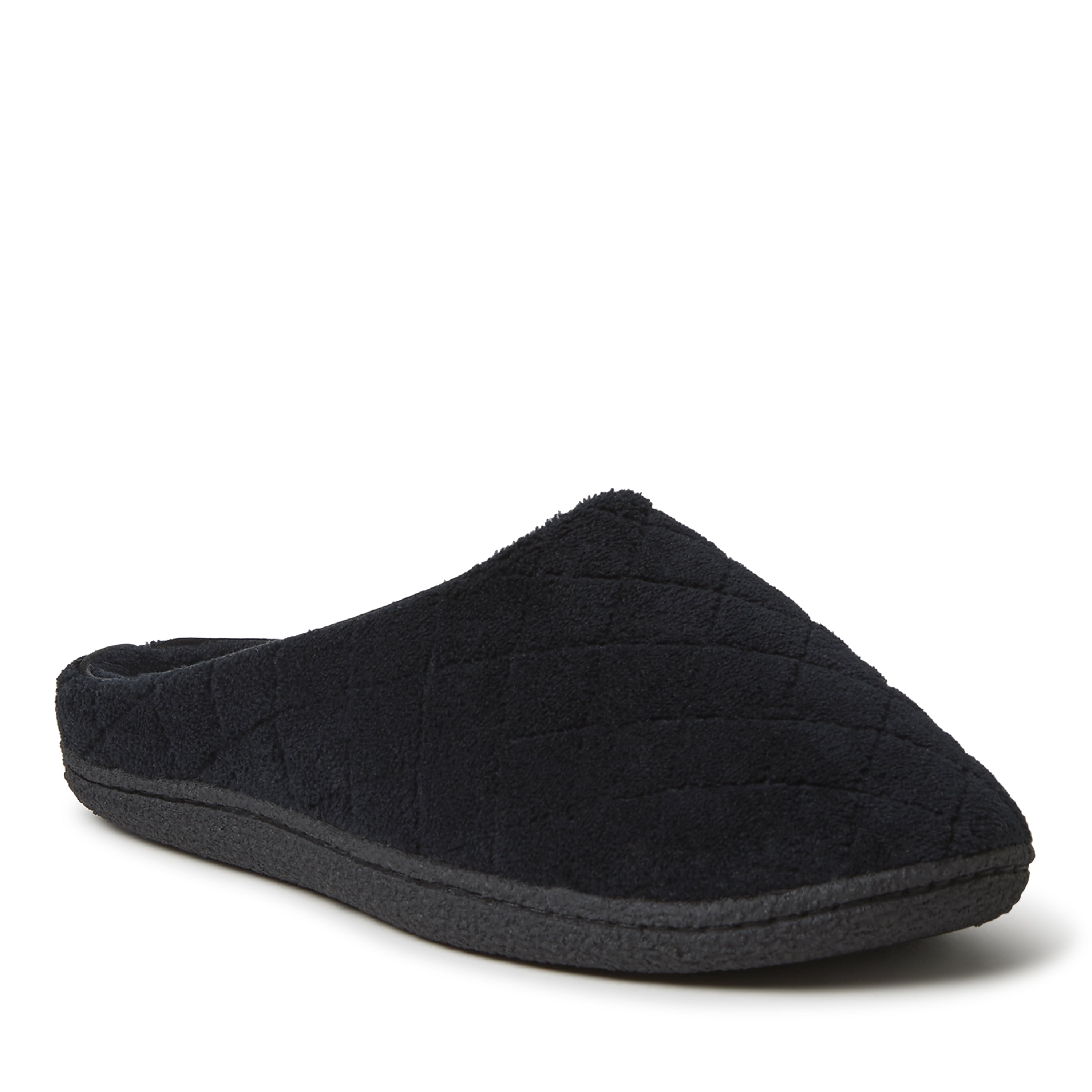 Dearfoams Hannah Festive Knit Womens Memory Foam Clog Slippers In White