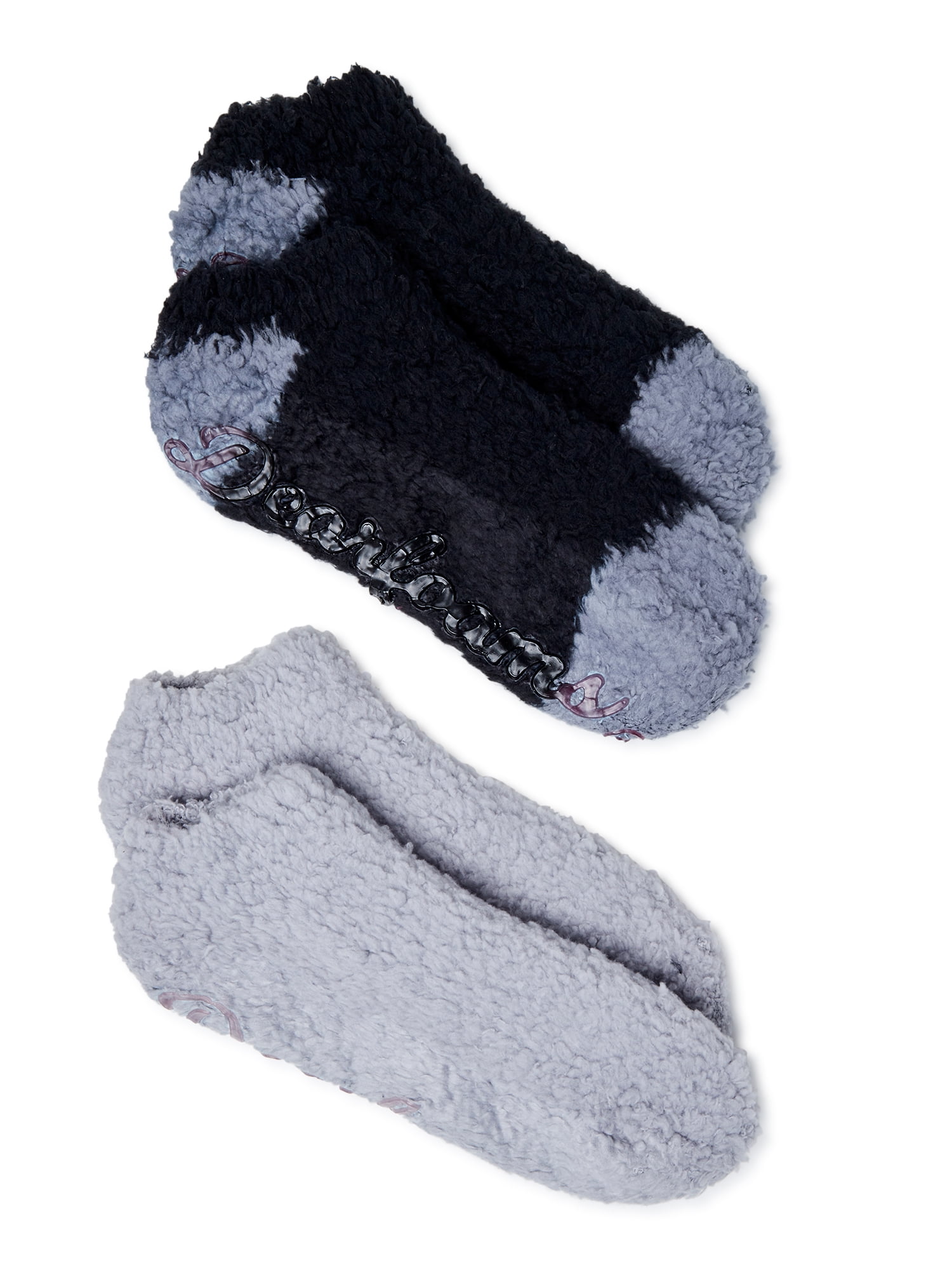 Dearfoams Women's Low Cut Fuzzy Socks, 2Pack
