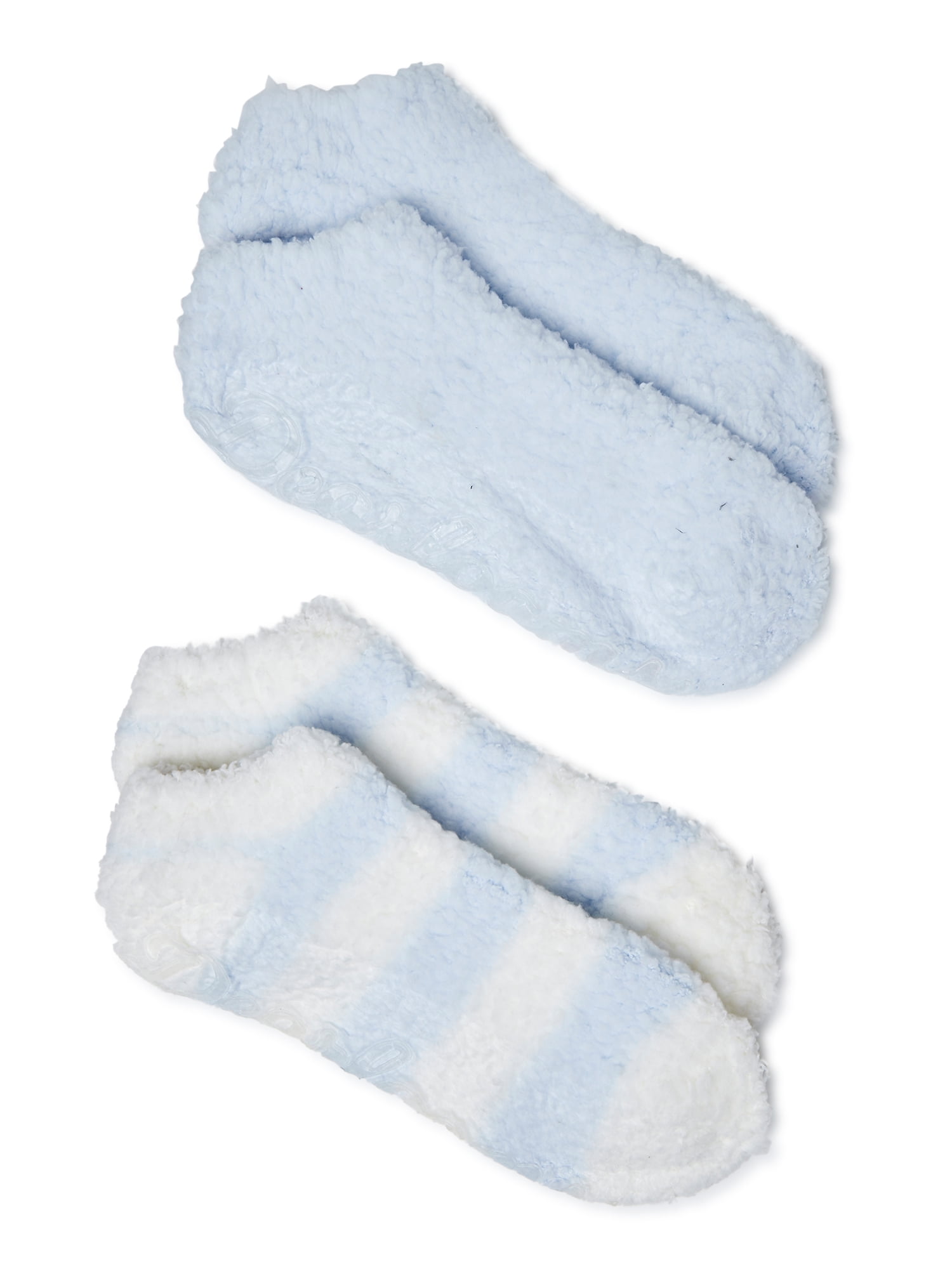 Dearfoams Women's Low Cut Fuzzy Socks, 2-Pack