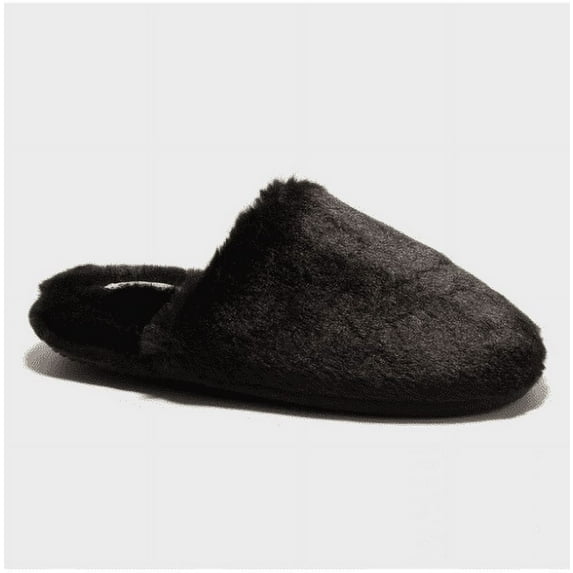 Dearfoams Women's Luella Memory Foam Scuff Slippers, Indoor/Outdoor Gray, M: 7-8