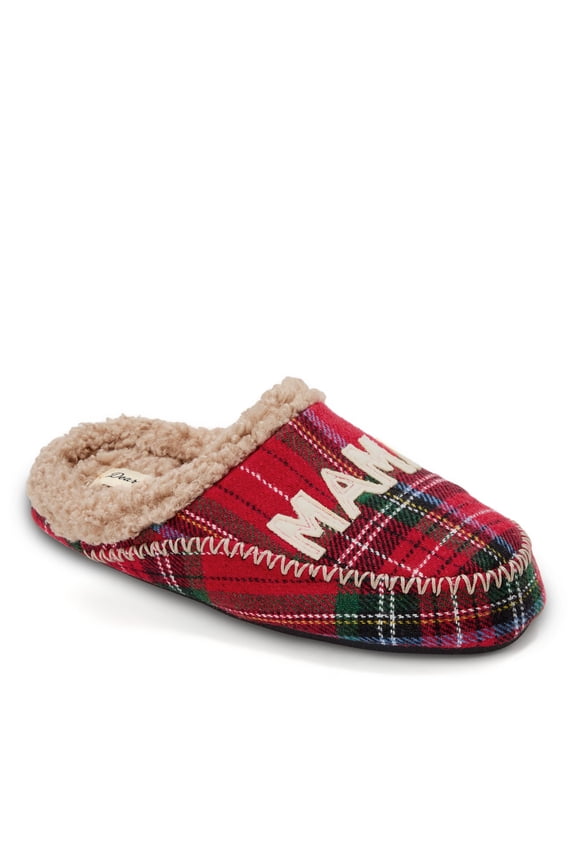 Women's Mama Bear Plaid Clog Slipper