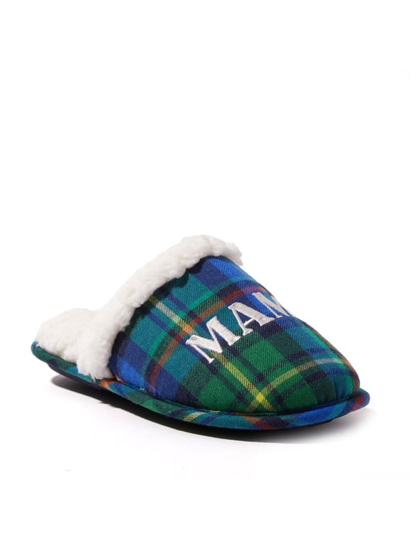 Women's Mama Bear Plaid Mom Scuff Slipper