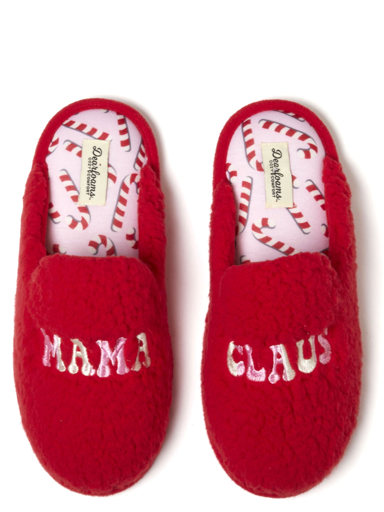 Red dearfoam slippers best sale