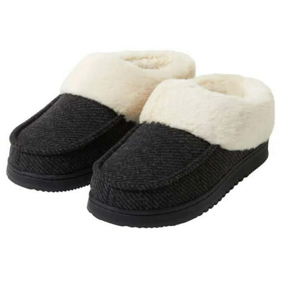 Dearfoams Women's Memory Foam Insole Indoor/Outdoor Slippers Grey Size-S (5-6) NEW