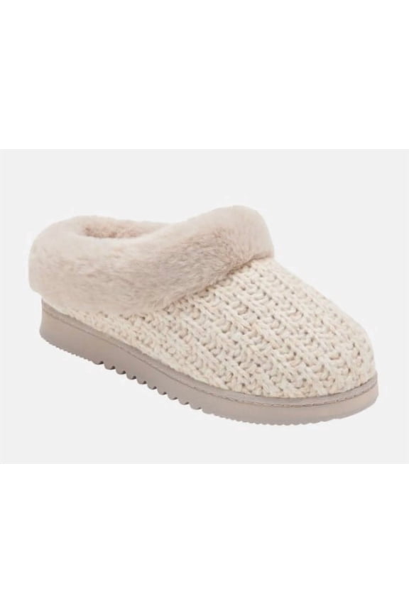 Womens Memory Foam Knit Slippers Cozy Faux Fur Lined (Indoor/Outdoor) Size: M (78)