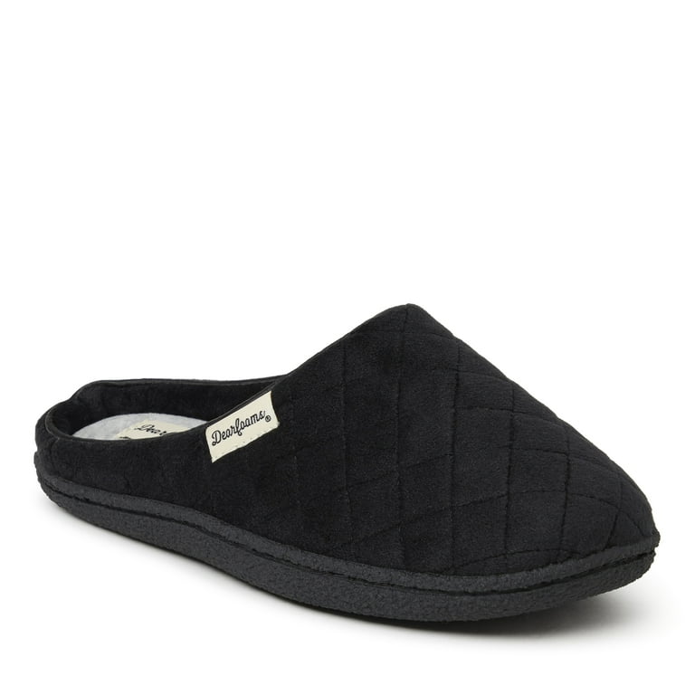 Dearfoams Women s Quilted Velour Clog House Slipper Walmart