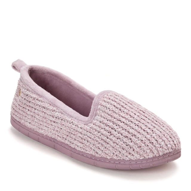 Dearfoams Women's Rachel Marled Chenille Closed Back House Slipper ...