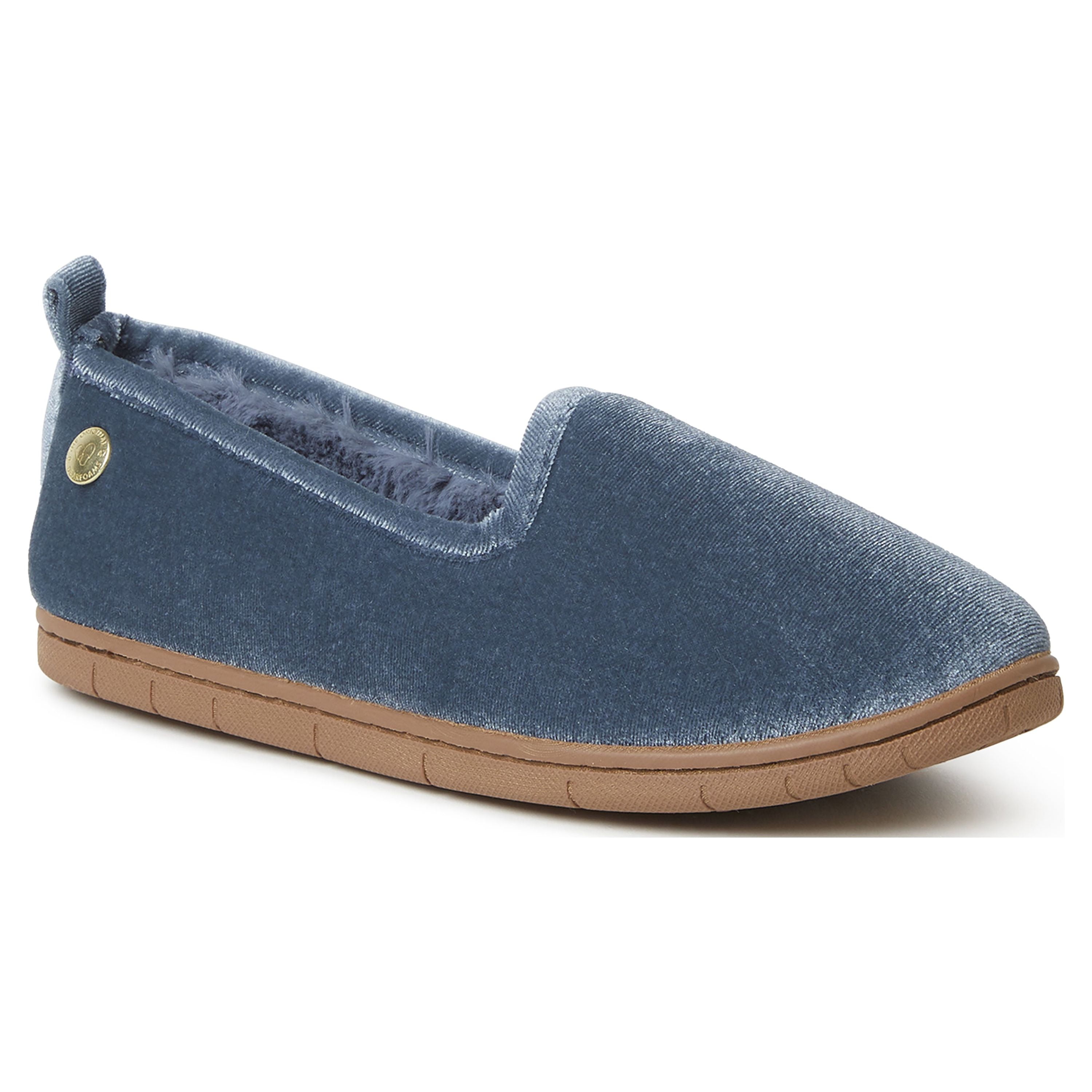 Dearfoams Women's Rachel Shiny Velour Closed Back Slipper