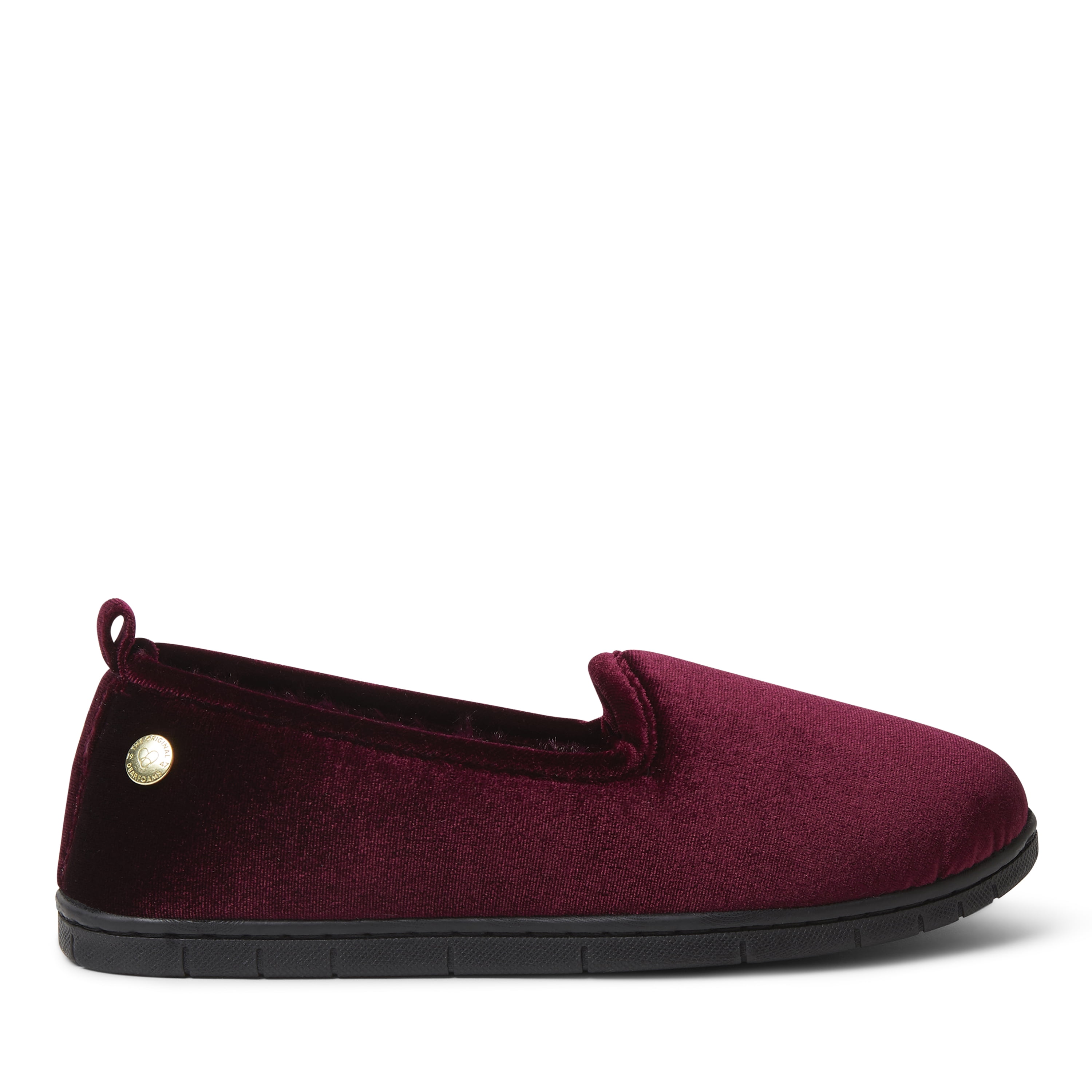 Dearfoams Women's Rachel Shiny Velour Closed Back Slippers