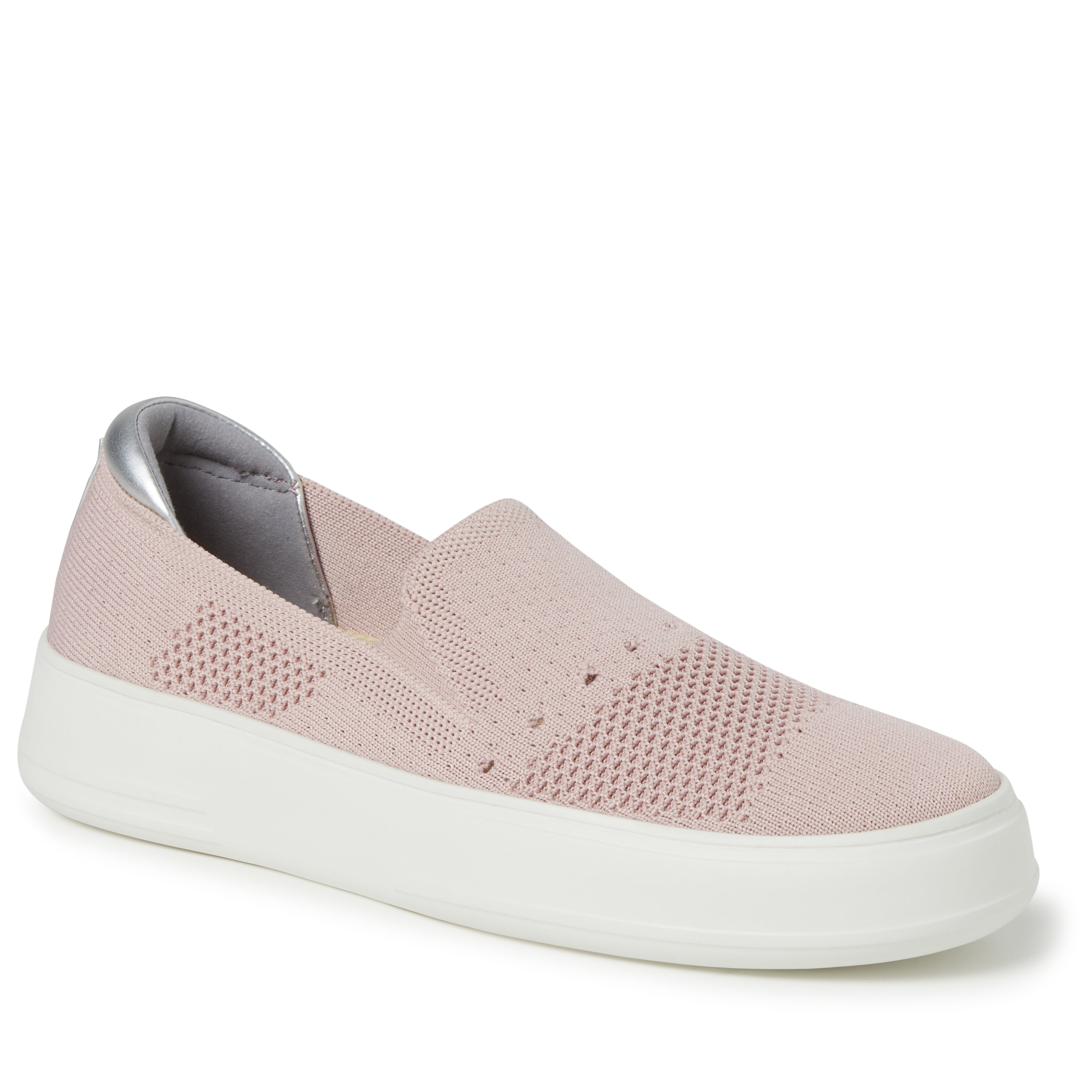 Dearfoams Women's Elena Slip-On Wedge Sneaker - Machine Washable Comfort Shoes