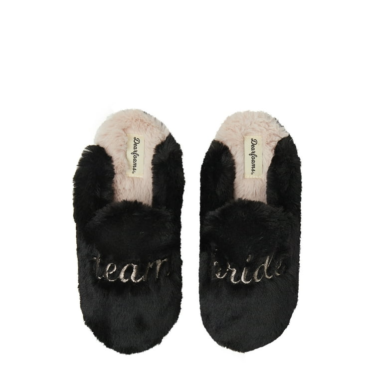 Dearfoams Women s Team Bride Scuff Slippers Walmart