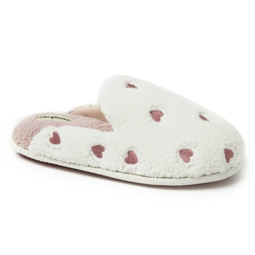 isotoner terry embroidered scalloped clog