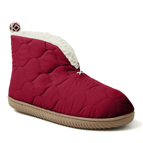 Dearfoams Women's Warm Up Bootie House Shoe Boot Slipper