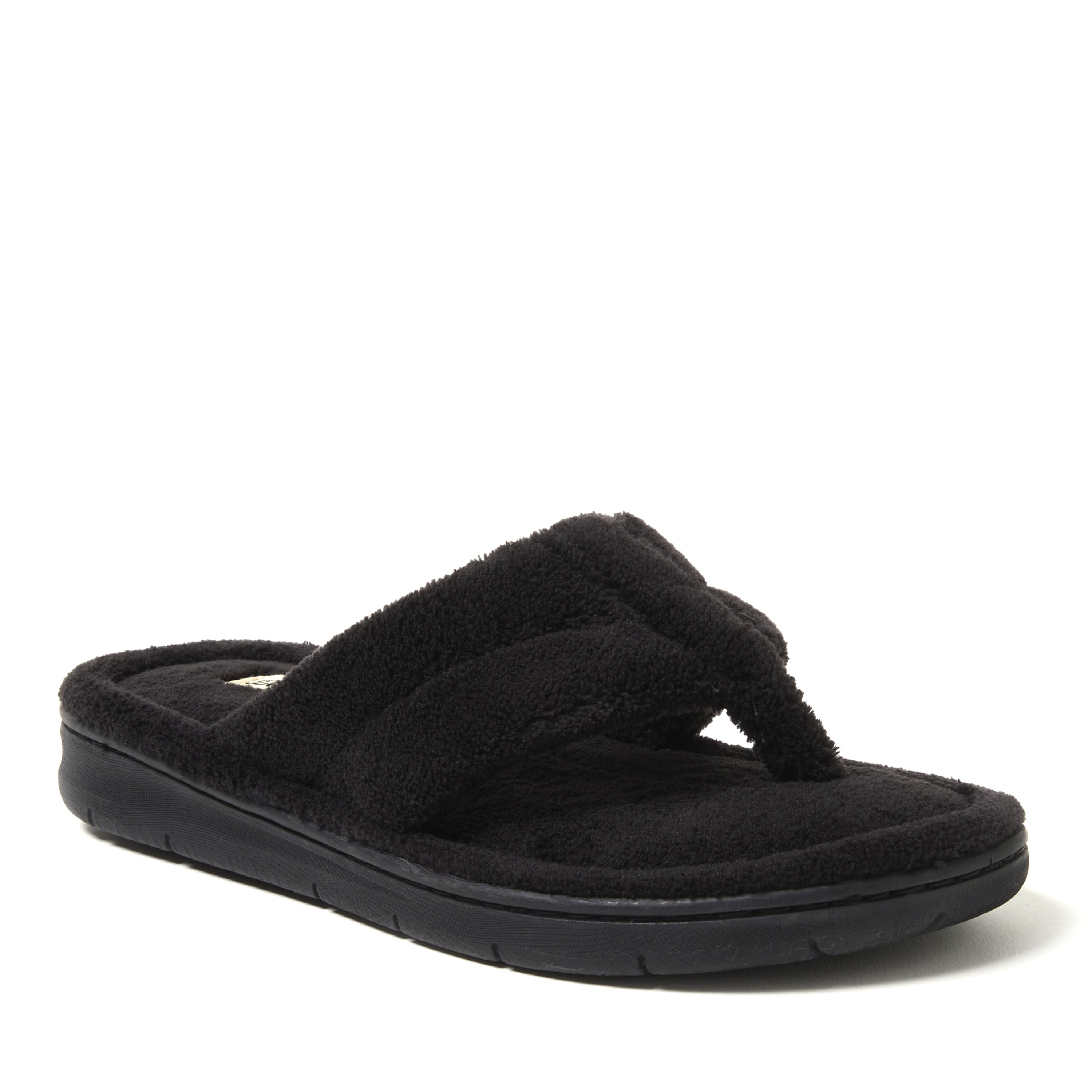 Dearfoams Women's Wrenley Terry Thong Flip Flop House Slipper