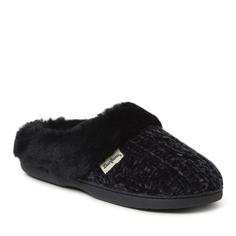 Dearfoams Womens Claire Cable Knit Chenille Clog House  display picture 1