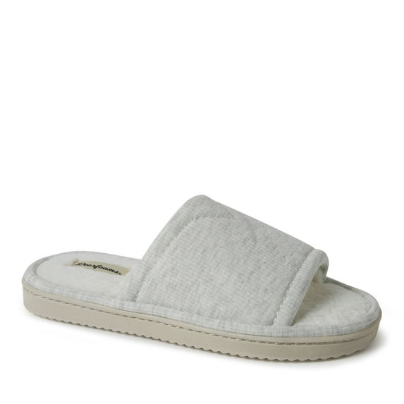 Dearfoams Womens Demi Rib Knit Slide