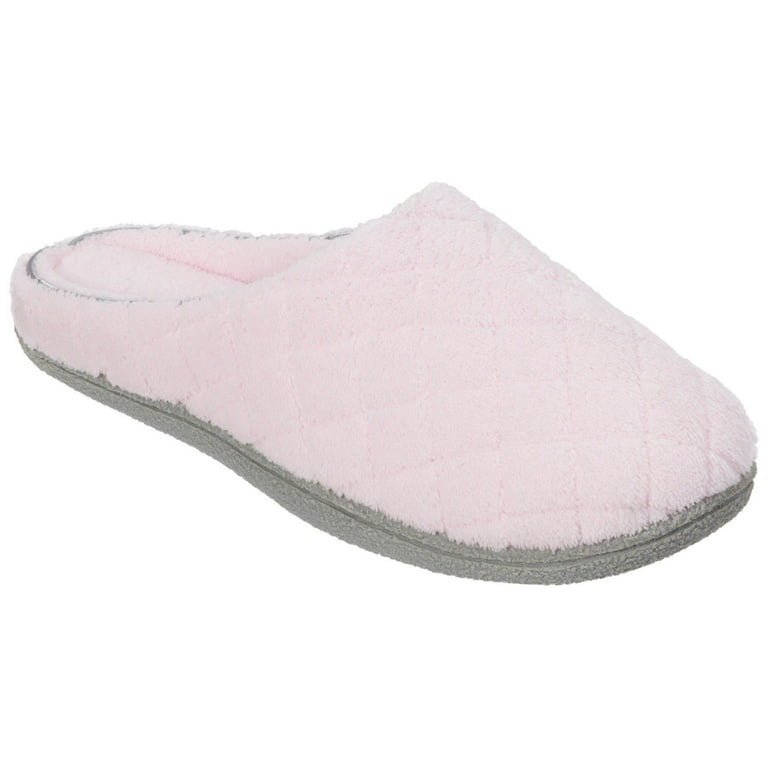 Dearfoams Womens Quilt Memory Foam Clog Slippers