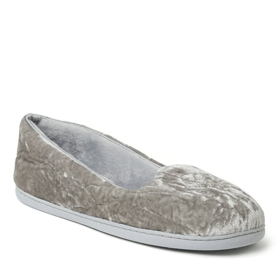 Dearfoams Womens Rebecca Microfiber Velour Closed Back House Slipper