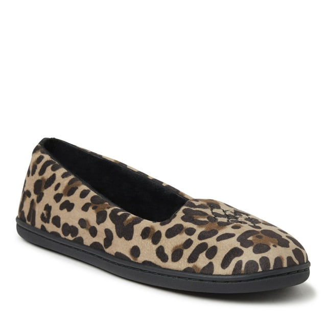 Dearfoams Womens Rebecca Microfiber Velour Closed Back House Slipper