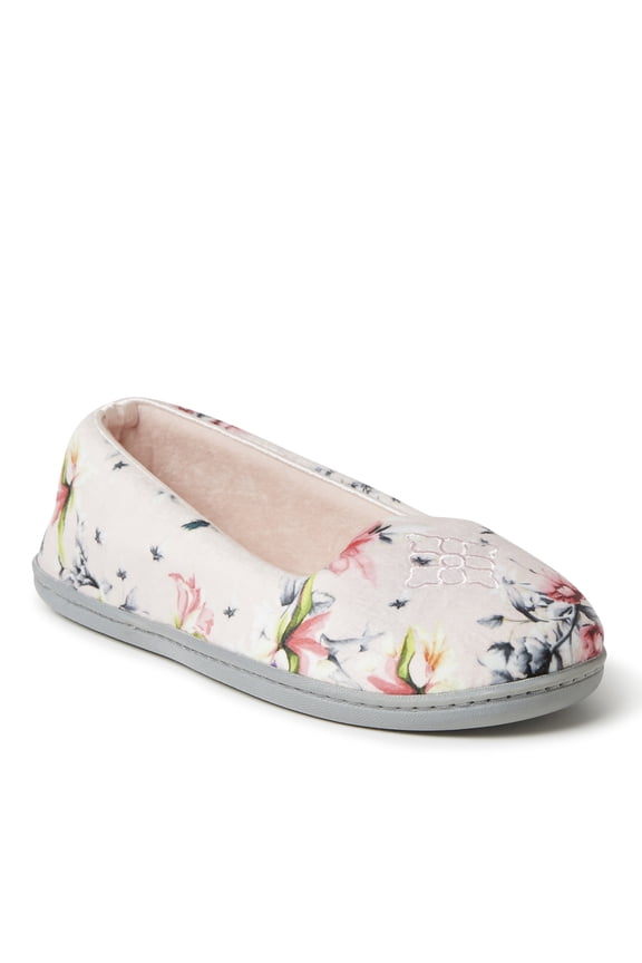 Womens Rebecca Microfiber Velour Closed Back House Slipper