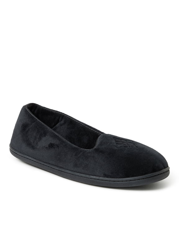 Womens Rebecca Microfiber Velour Closed Back House Slipper