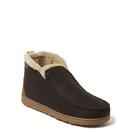 Dearfoms Cozy Comfort Men's Felt Moc Toe Boot Slippers