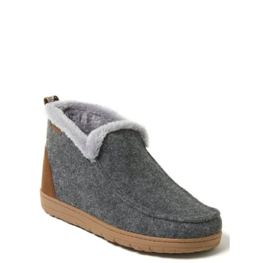 Dearfoms Cozy Comfort Men's Felt Moc Toe Boot Slippers