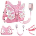 thumbnail image 1 of "Dearhouse 3 in 1 Toddler Harness Leashes + Anti Lost Wrist Link, Kids Harness Children Leash for Girls, Child Anti Lost Leash Baby Cute Harness Belt Strap Hold Kids Close While Walking", 1 of 6