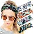 thumbnail image 1 of Dearhouse 4 Pack Women Headband Boho Floal Style Criss Cross Head Wrap Hair Band, 1 of 7