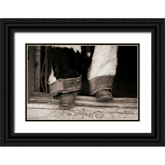 Dearing, Lisa 14x11 Black Ornate Wood Framed with Double Matting Museum Art Print Titled - Furry Chaps